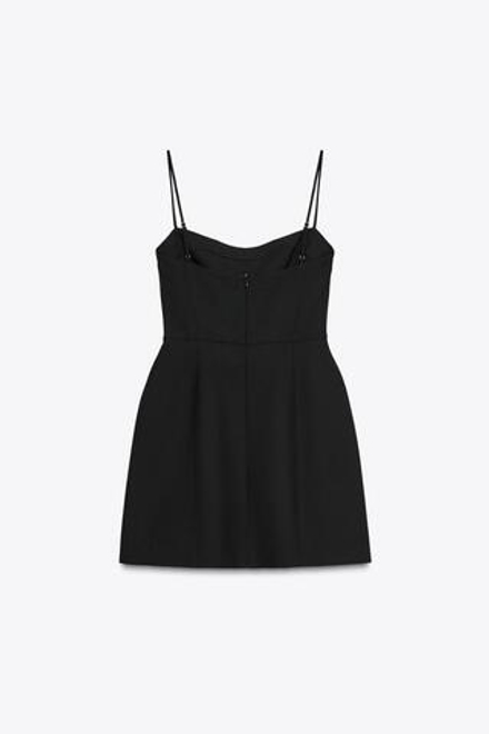 ZARA КОРОТКОЕ ПЛАТЬЕ С ОБЪЕМНОЙ ЮБКОЙ, ЧЕРНЫЙ