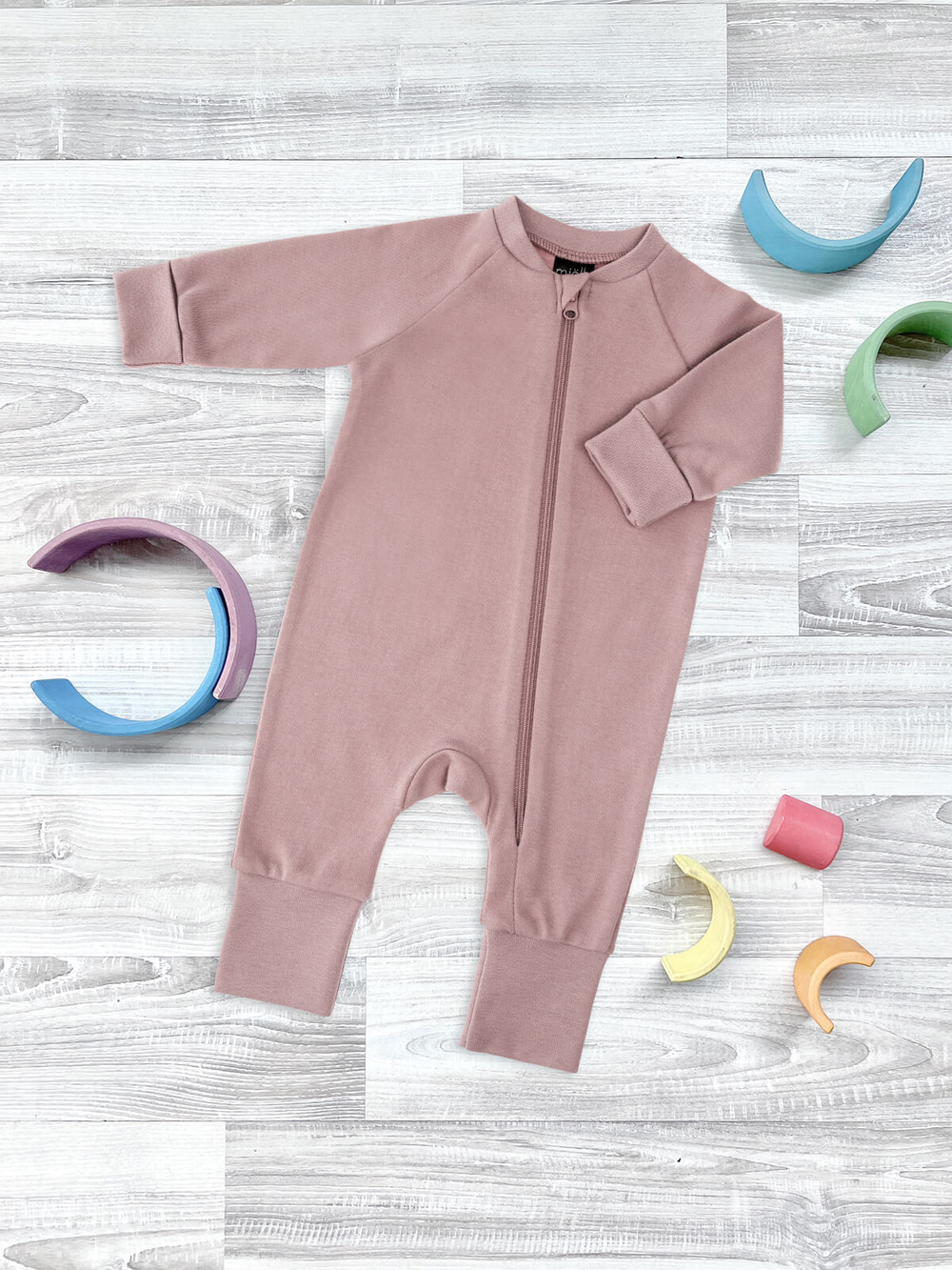 Комбинезон на манжетах Mjölk Sleep and Play Desert Rose, с рукавом реглан, уценка