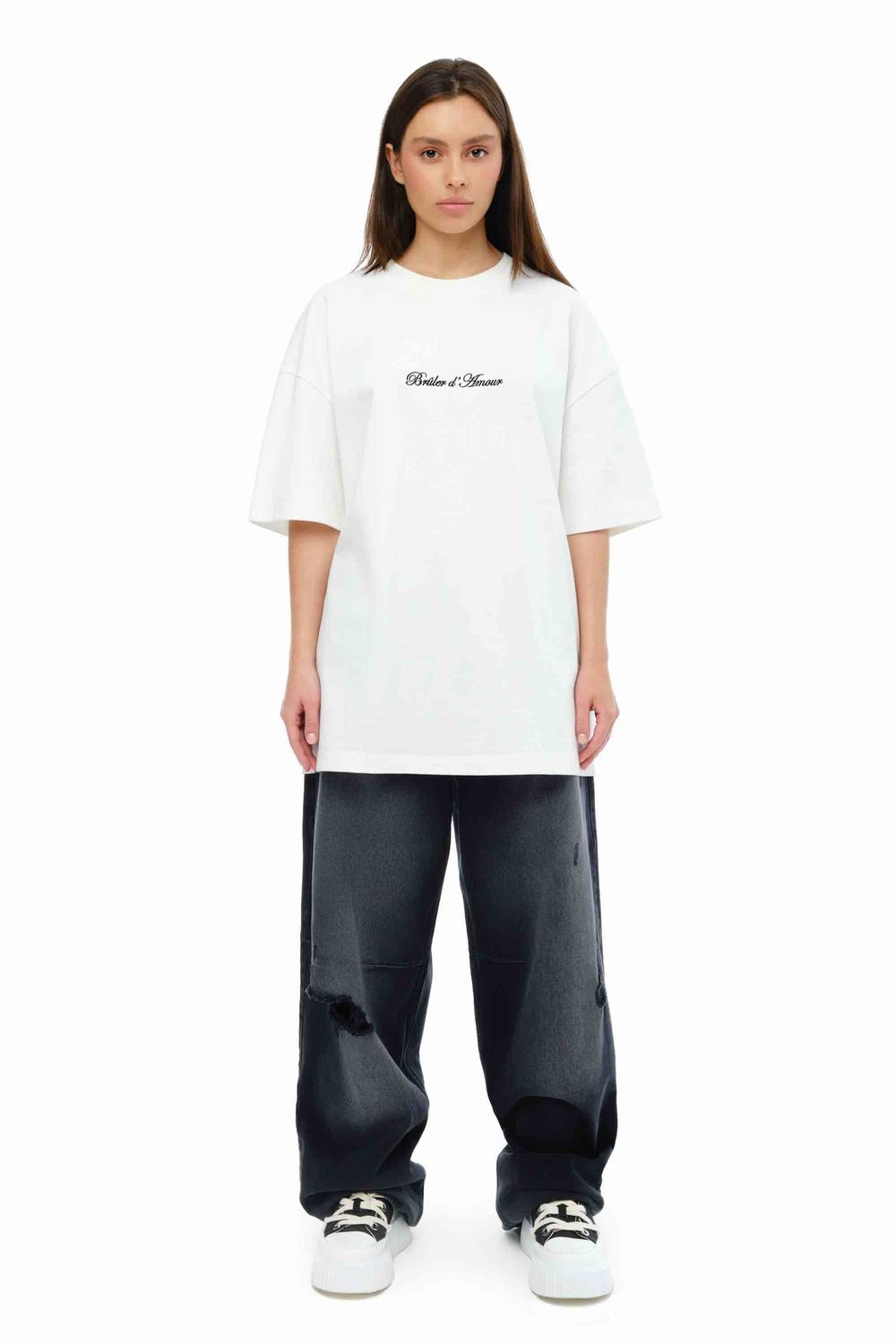Футболка Bruler d'Amour Basic logo белая