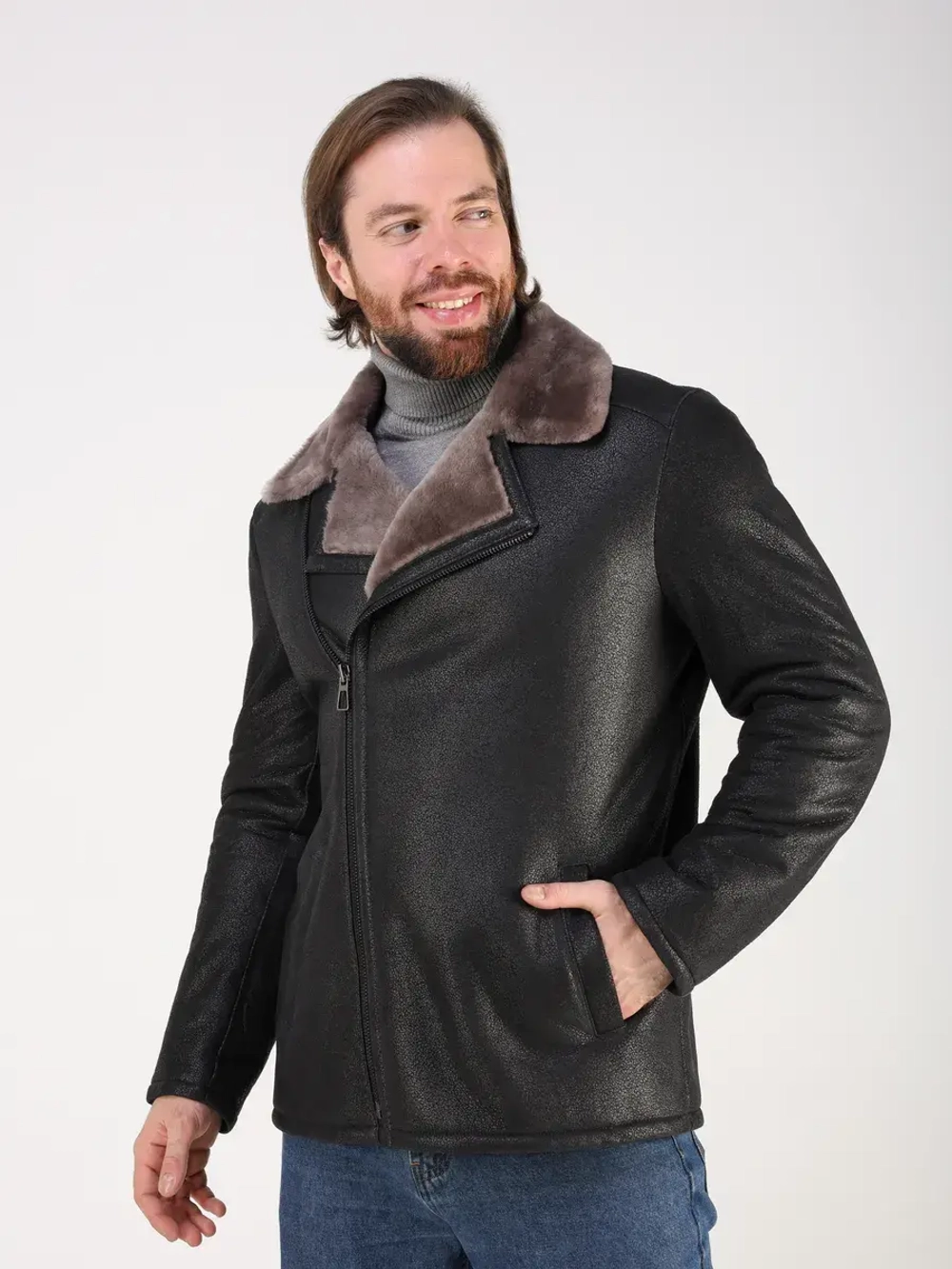 Дубленка зимняя натуральная куртка косуха