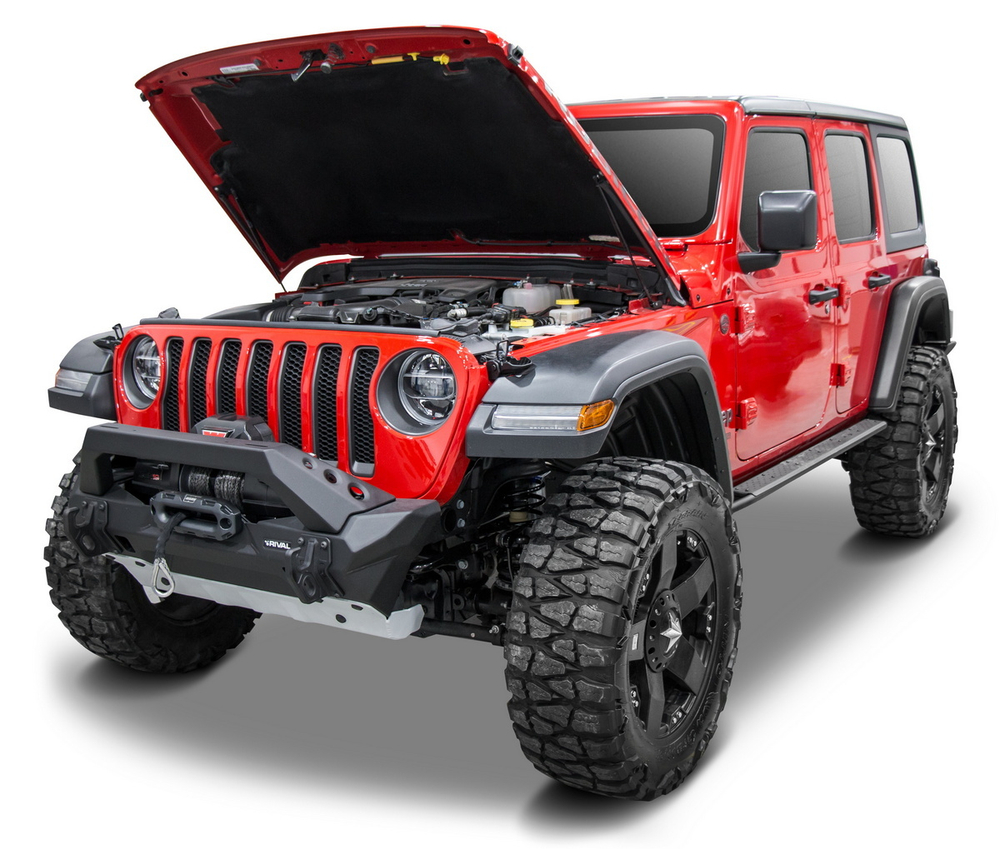 Упоры капота для Jeep Wrangler JL 2017-н.в., 2 шт., UJEWRA011
