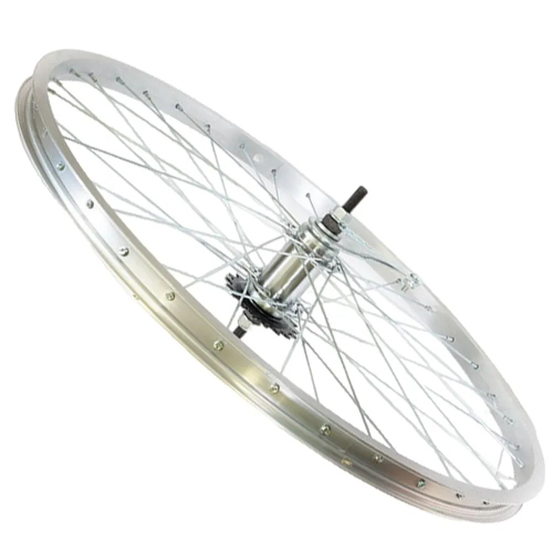 Колесо заднее 28" TRIX ножной тормоз 1 ск. / обод двойной алюм. черн. CNC A/V  19.4х21.4 / втулка серебр. звезда 18T