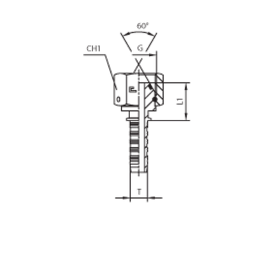 Фитинг DN 38 BSP (Г) 2 (штифтованая гайка) (o-ring)
