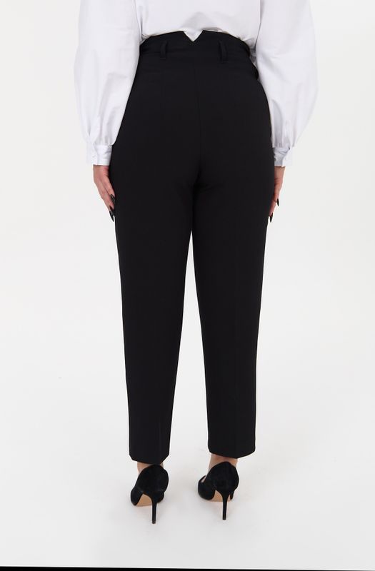 Брюки с высокой посадкой, черный
