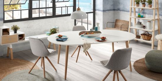 Стол Oakland белый круглый