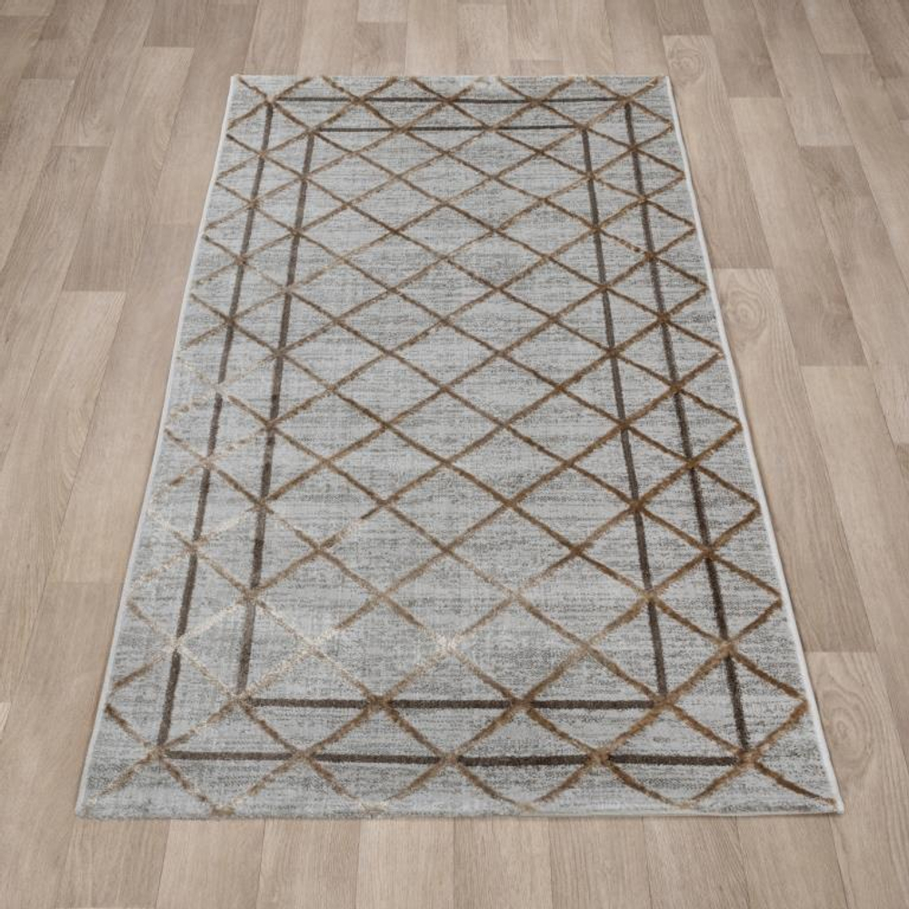 Ковер NIRVANA 1.2*1.7 дизайн B0825A L.BROWN/CREAM