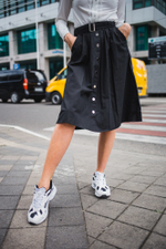 Юбка удлиненная на пуговицах оптом