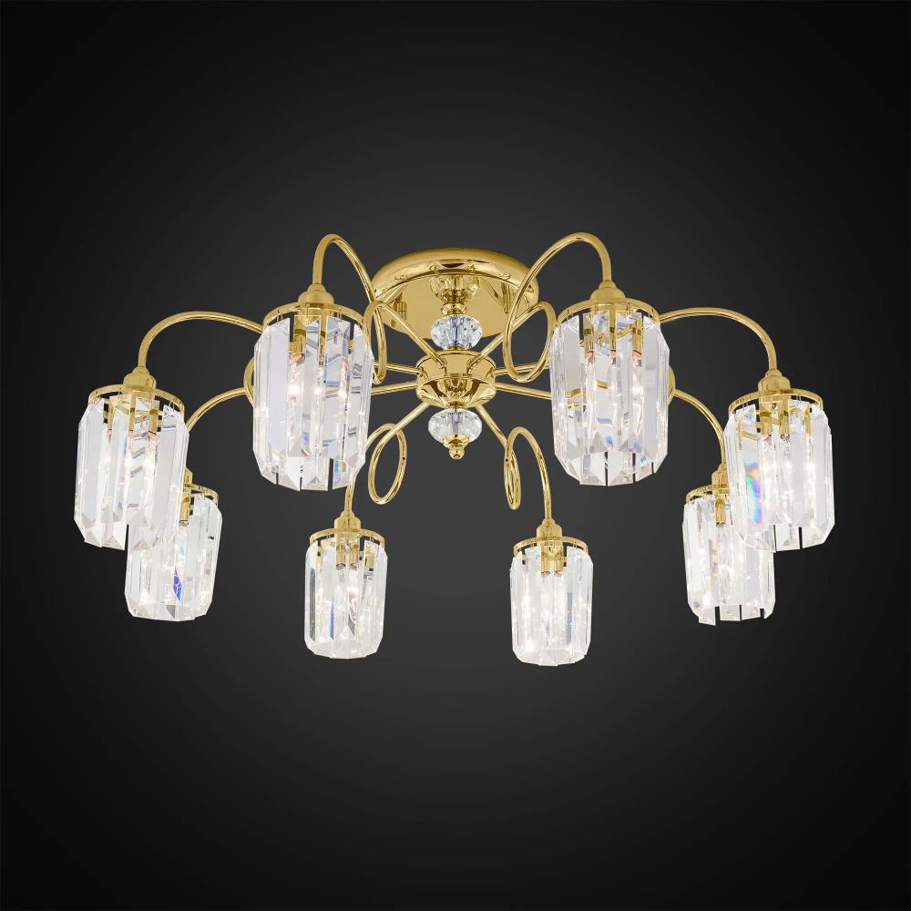 Citilux Синди CL330182 Люстра хрустальная Золото