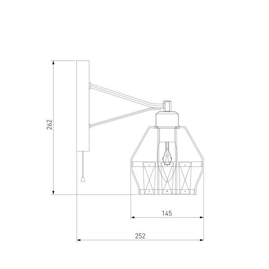 70075/1 / настенный светильник /   черный