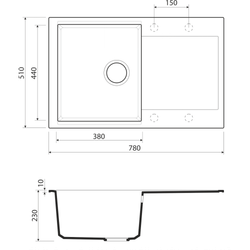 Кухонная мойка Omoikiri Daisen-78-SA