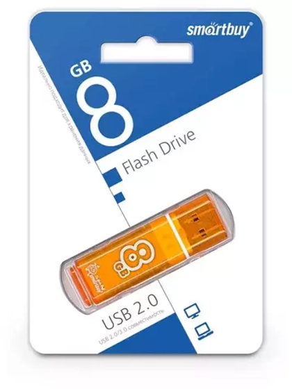 8GB USB Smartbuy Glossy series Orange