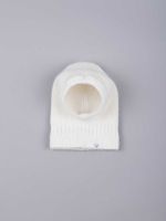 Шлем вязаный из ангоры "Молоко" 0+