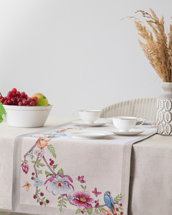 Дорожка для стола 44х140см Mix&Match Home Магнолия бежевая