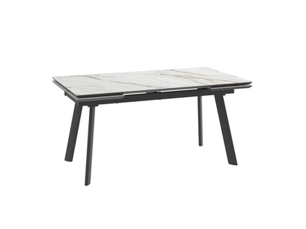 Стол MILANA FOUR-160, раздвижной 160(40+40)x90, CALAKATTA GOLD ST CER/ЧЕРНЫЙ, (1 упак.)