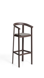 Уличный барный стул Erice из алюминия и веревки коричневого цвета, 75 см