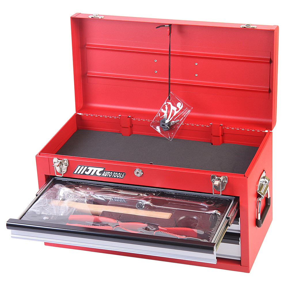 Набор инструментов 66 предметов в переносном инструментальном ящике (3 лотка) JTC