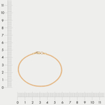 Браслет цепной из желтого золота 585 пробы с плетением "Снейк" (арт. НБ 15-078 0.40)