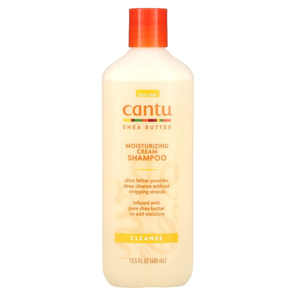 Cantu, Масло ши, Увлажняющий крем-шампунь, 13,5 жидких унций (400 мл)