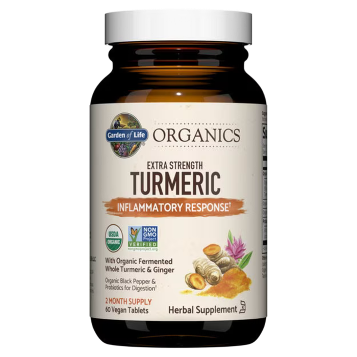 Куркума Garden of life Organics Extra Strength Turmeric Inflammatory 60 веганских таблеток