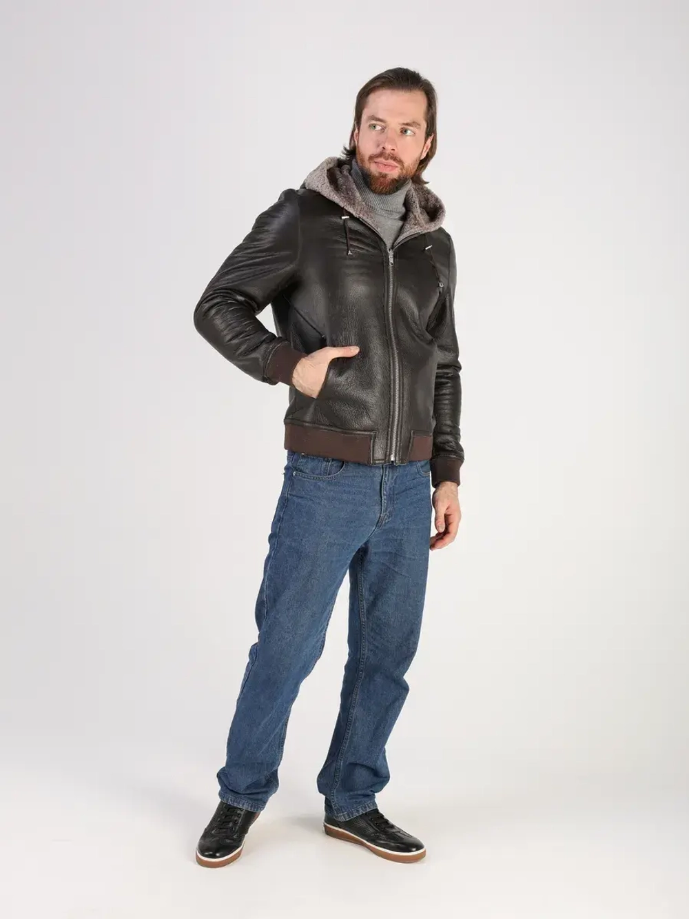 Дубленка натуральная куртка зимняя с капюшоном шуба