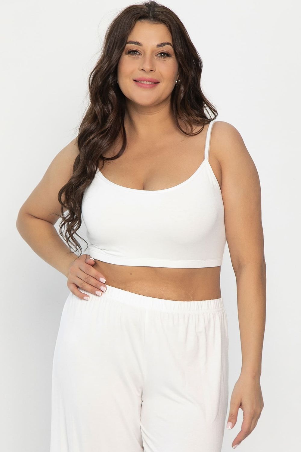 Кроп-топ Шелк вискозы (молочный) Б14507-52М LT Collection