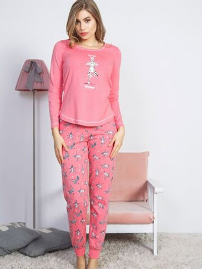 Нежный женский комплект с зебрами (Размер: S) (Цвет: белый с голубым)