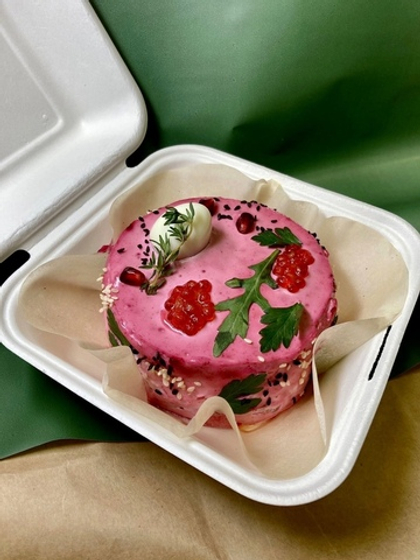 Бенто торт №607 - Семга под шубой (арт 4040)