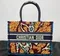 Сумка Dior Book Tote, модель среднего формата синий/желтый