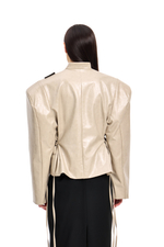 Куртка кожаная SAVAGE Ivory