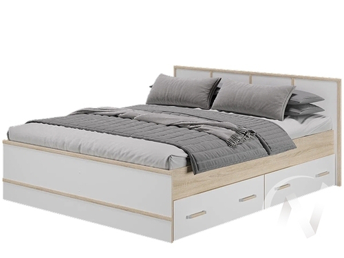 Кровать 1.6 МС Сакура (дуб сонома/белый)