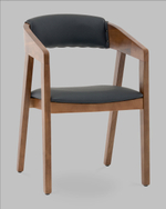 Стул Вудкерри S каркас дерево цвет темный орех экокожа черный