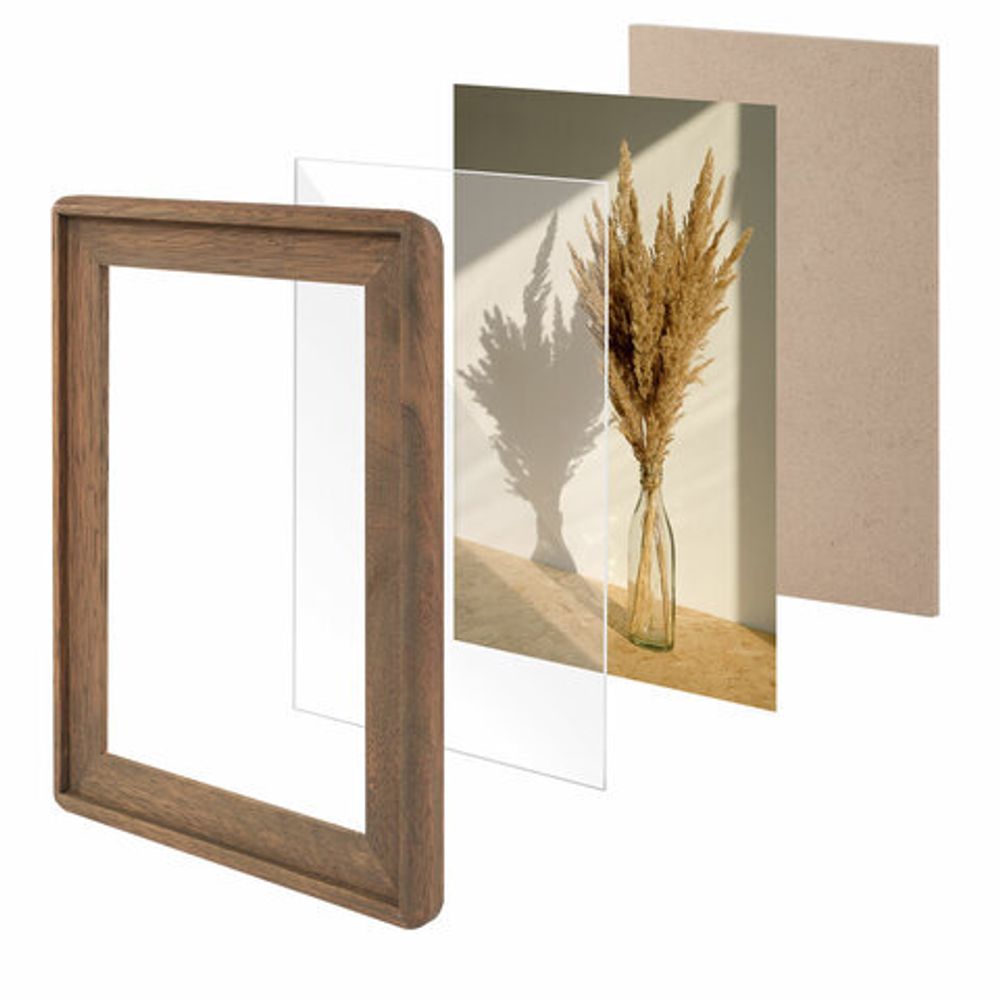 Рамка из мангового дерева BRAUBERG LOFT EGO, фото 15х21 см, акриловый экран, 20х26 см, 391281