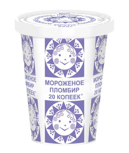 Мороженое "20 Копеек" Пломбир ванильный 225г. Морозпродукт