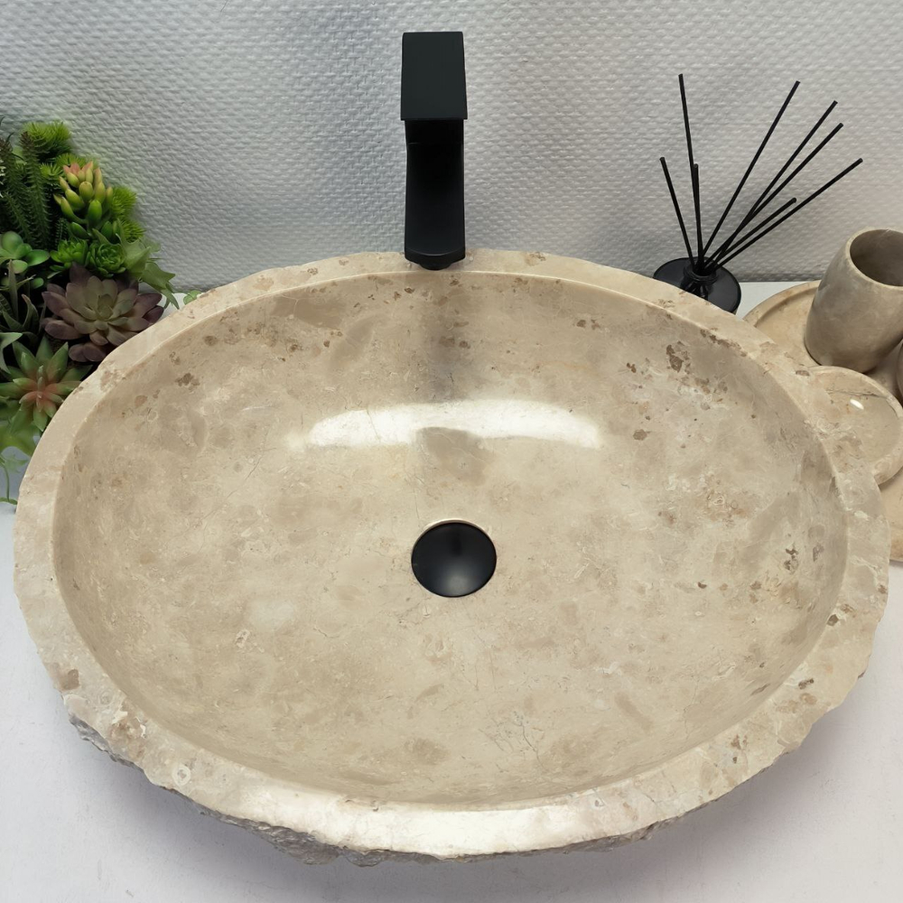 Раковина из мрамора Erozy Cream EM-62761 (56*45*15) 123