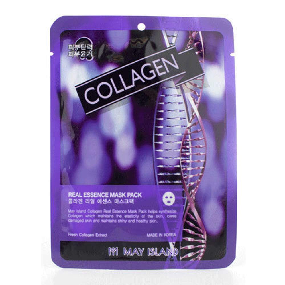 Тканевая маска для лица с коллагеном MAY ISLAND Real Essence Collagen Mask Pack