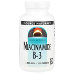 Source Naturals, никотинамид B3, 1500 мг, 100 таблеток