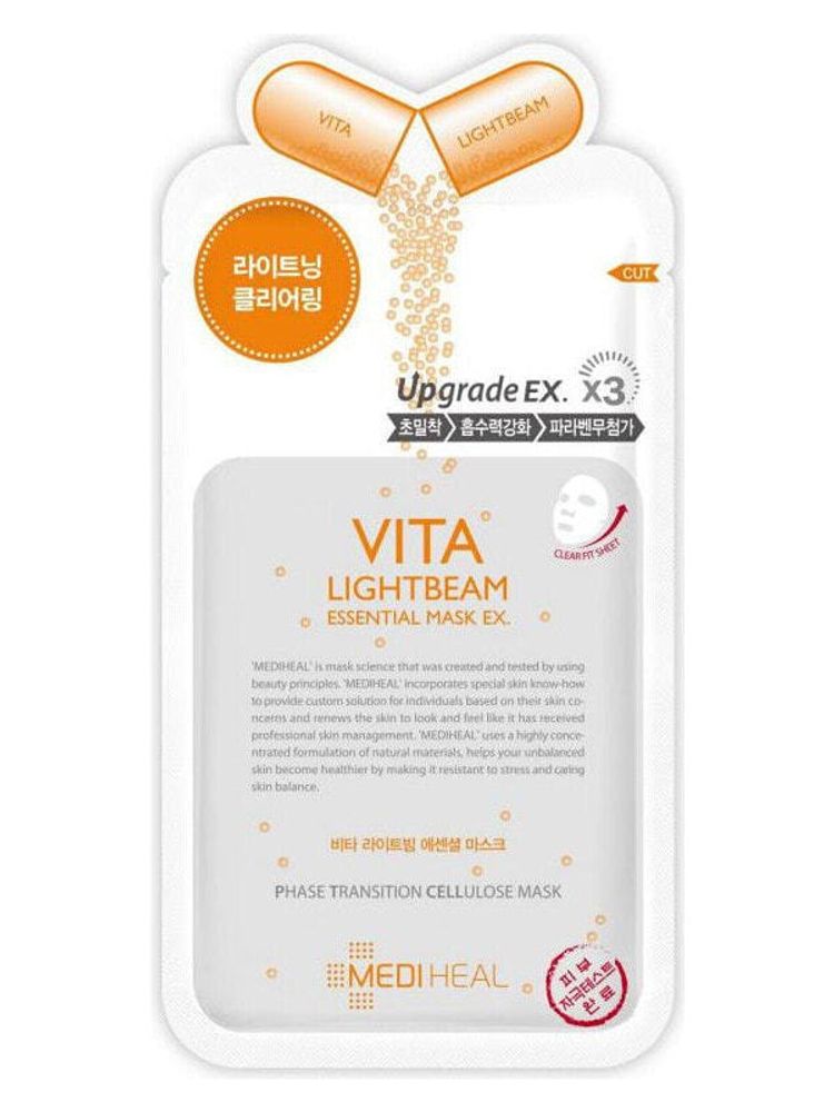 Маски MEDIHEAL Vita Lightbeam Essential Mask EX wyrównująca koloryt maska do twarzy 24ml