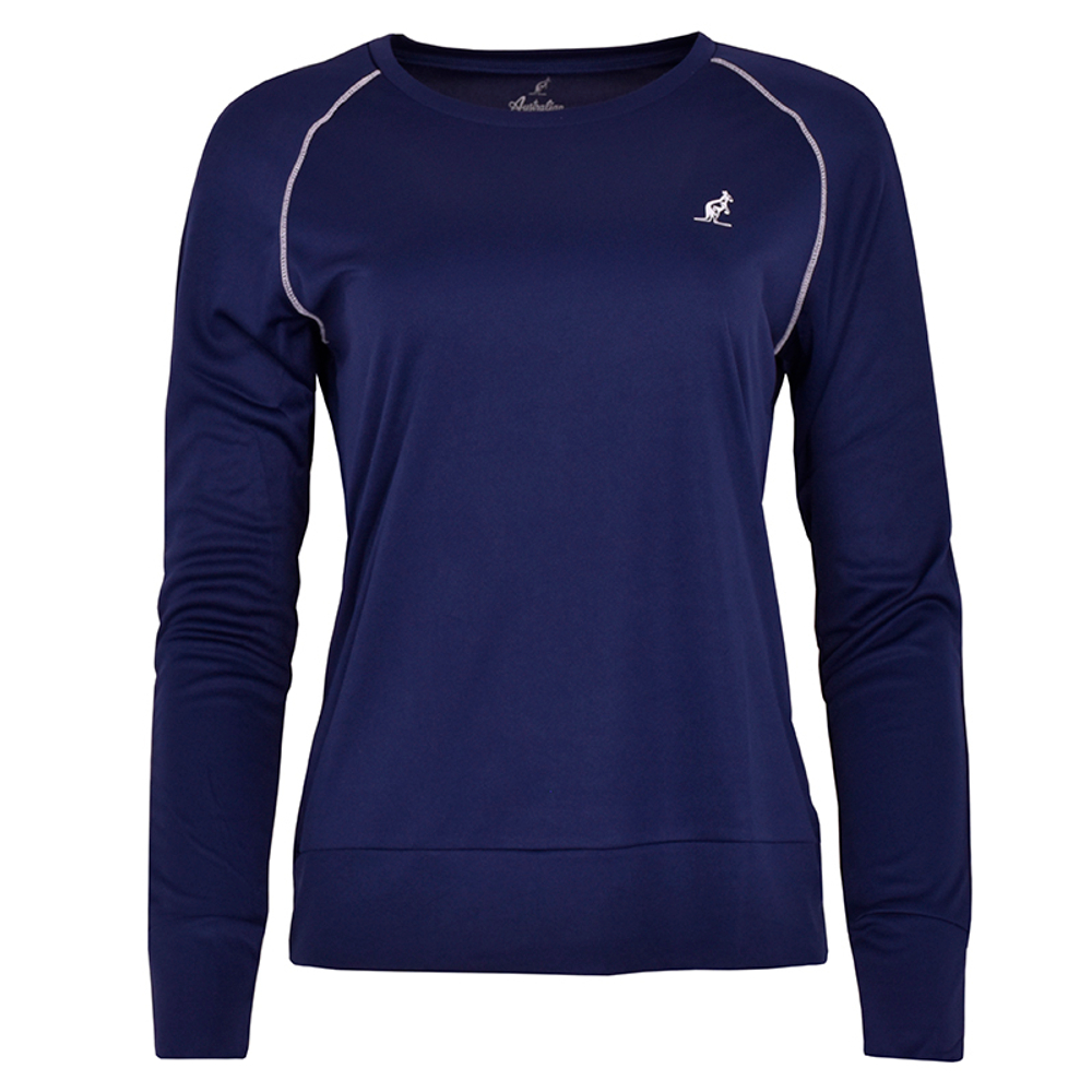 Женская теннисная футболка с длинным рукавом Australian T-Shirt Ace Long Sleeve - blu cosmo