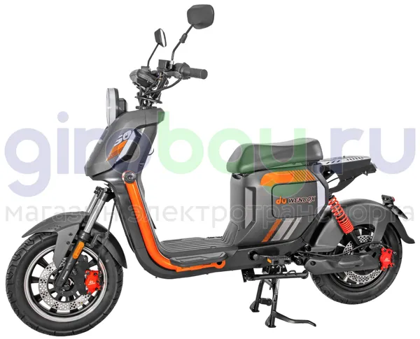 Электроскутер WENBOX U2 1500W (60V/30Ah) - Чёрный фото №1
