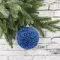 Шар новогодний Бисер 20 см., синий, пенопласт, Christmas DeLuxe (11854)