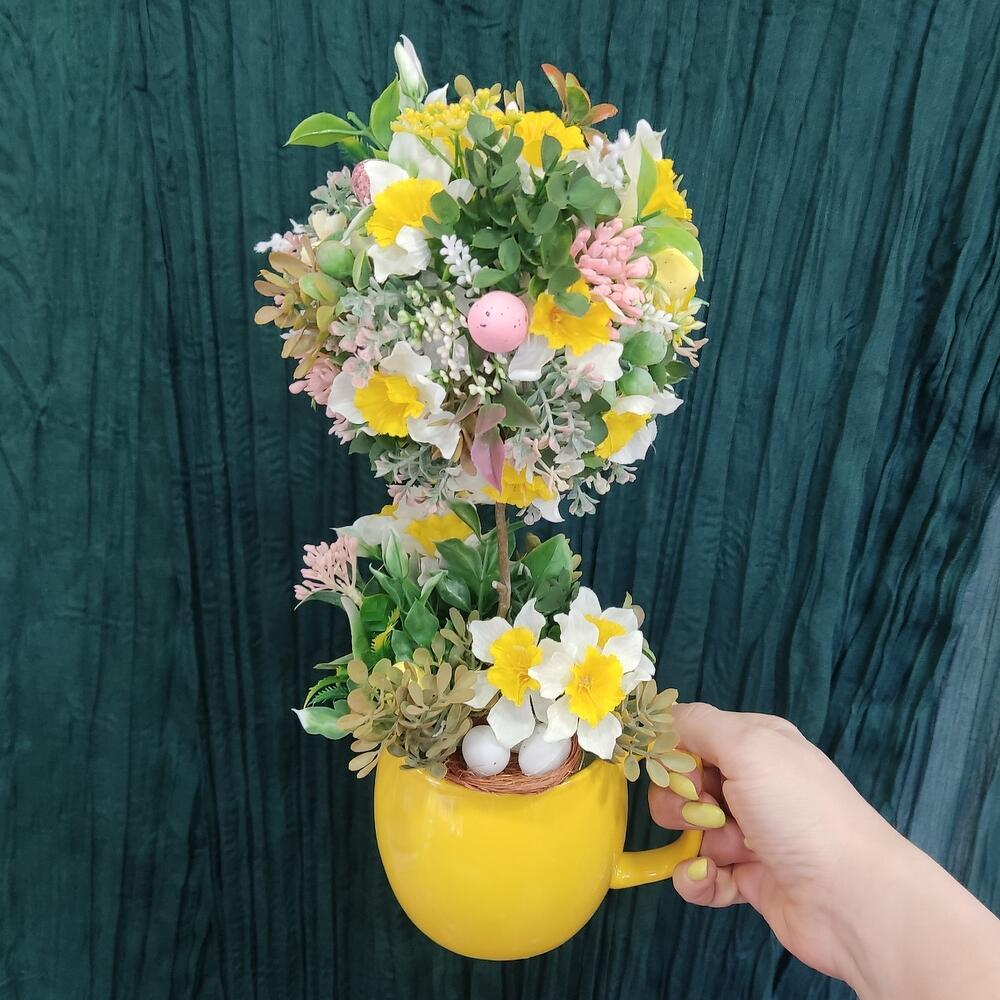 Пасхальная композиция в кружке