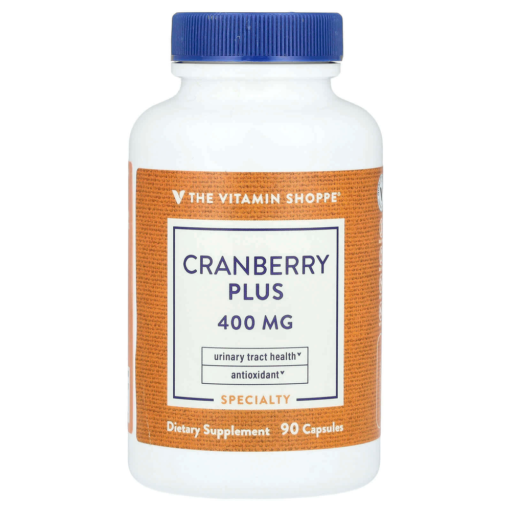 The Vitamin Shoppe, Cranberry Plus, 400 мг, 90 капсул