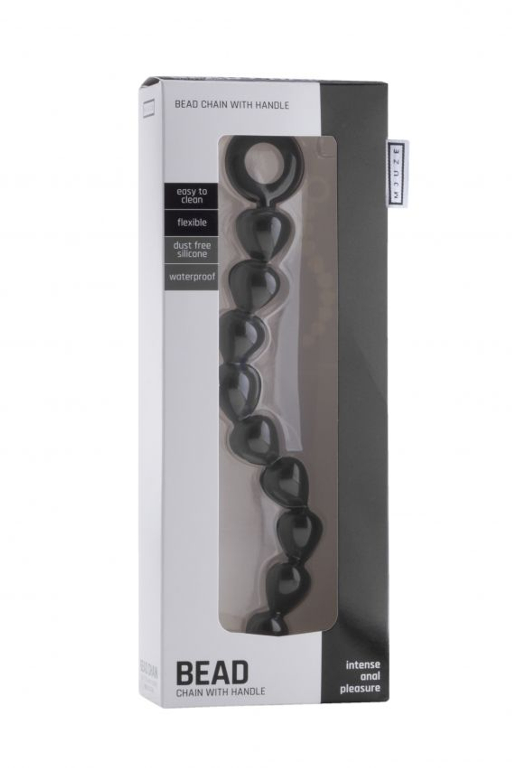 Чёрная анальная цепочка Bead Chain - 24,9 см. (Цвет: черный)