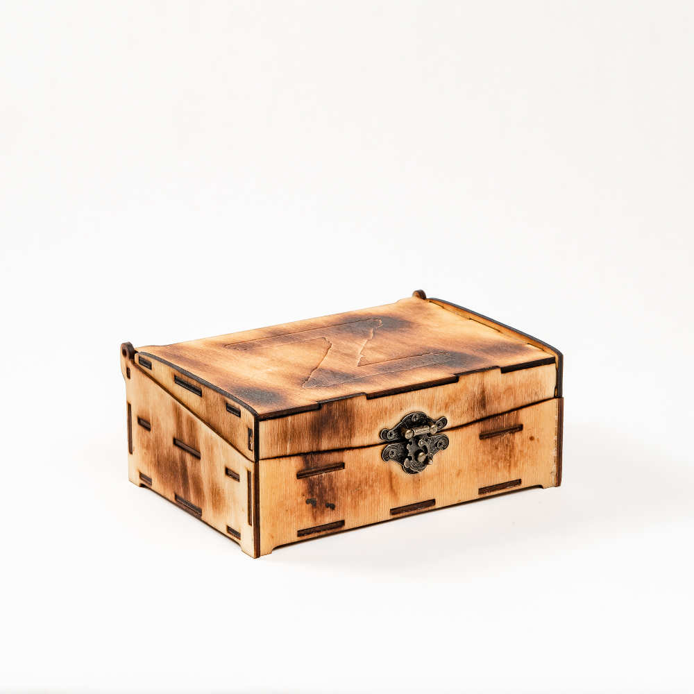 Подарочный деревянный короб для рюмок (стопок) PK50