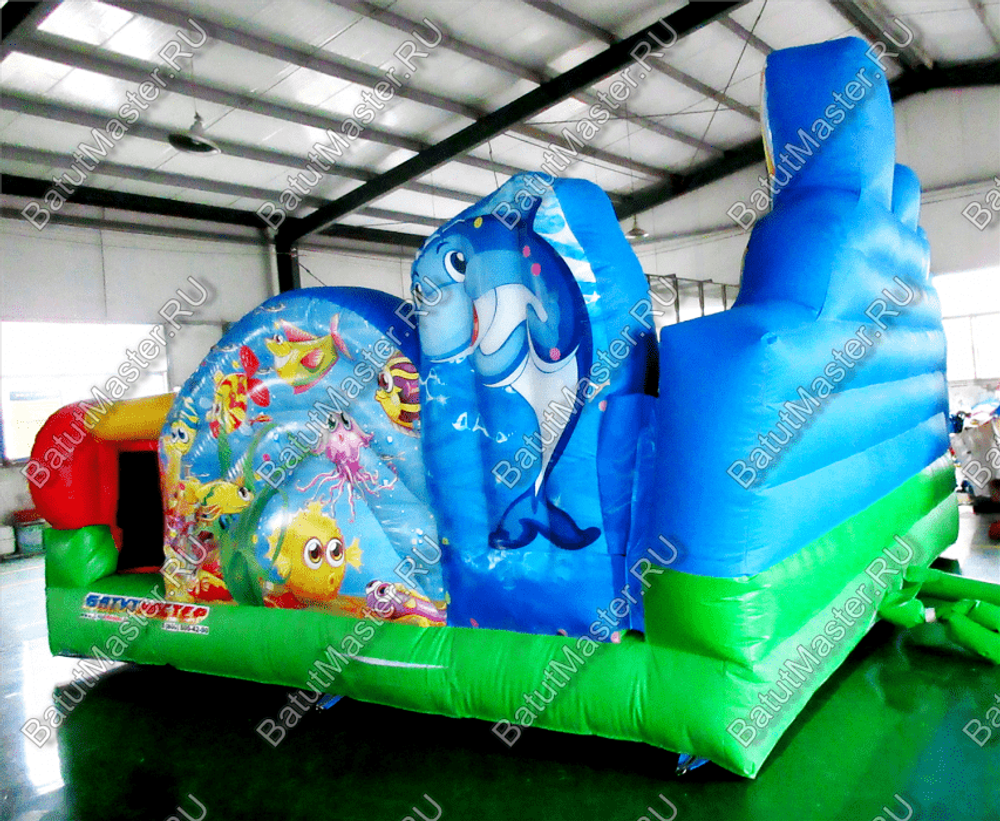 Коммерческий надувной батут "Царство морских зверей", 5*5*2.8 м