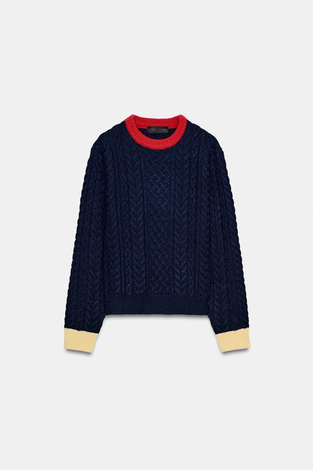 ZARA СВИТЕР OCHOS COLOR BLOCK, РАЗНОЦВЕТНЫЙ