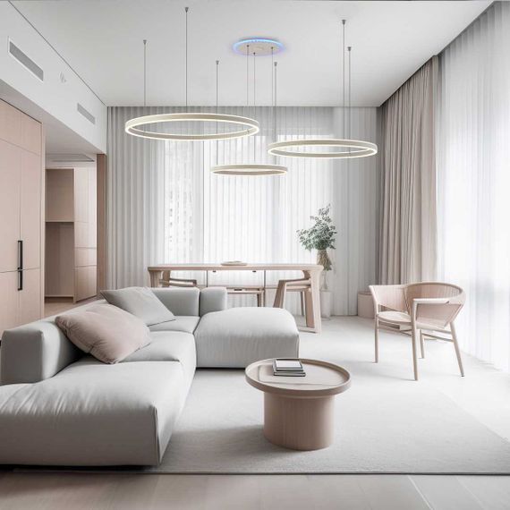 Подвесная светодиодная люстра Citilux Дуэт Смарт CL719A700 RBG Белый