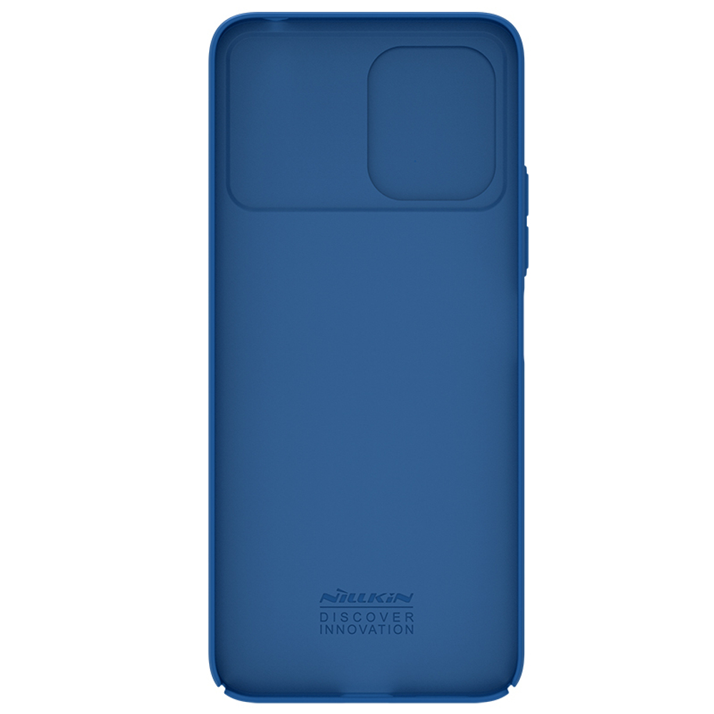 Чехол синего цвета с защитной шторкой для задней камеры от Nillkin для Xiaomi Redmi 12 4G и Note 12R 5G, серия CamShield Case
