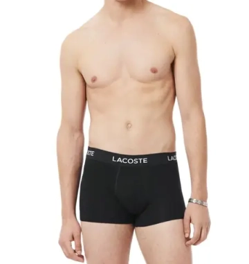 Мужские спортивные боксеры Lacoste Cotton Jersey Trunks 7P - black