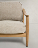 Уличный 2-х местный диван Elunda из тикового дерева и бежевой веревки